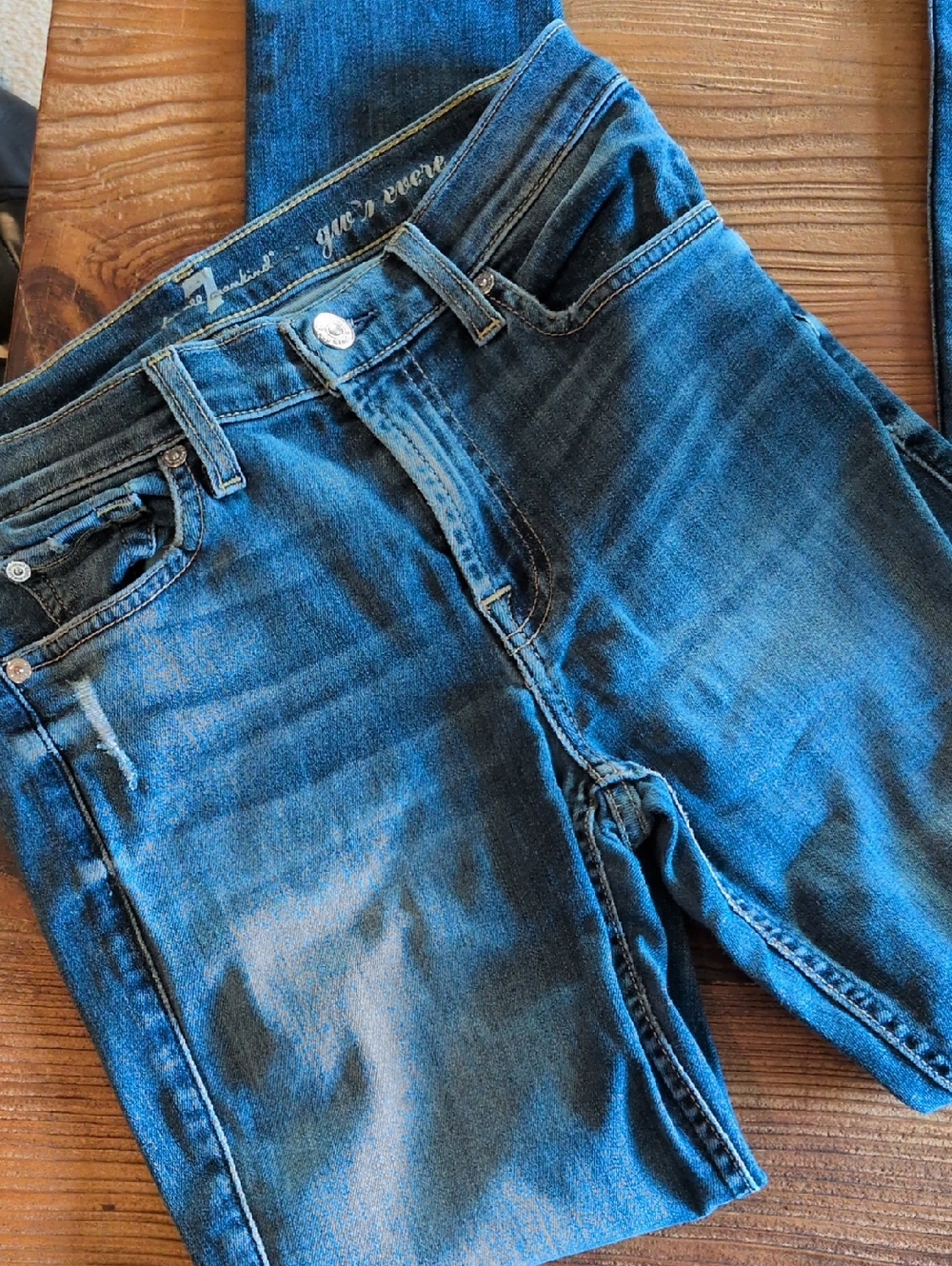 7 For All Mankind Medium Blue Denim Jeans